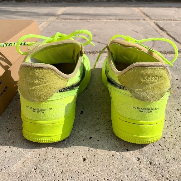 Authentic Nike x Off-White Air Force 1 Volt SZ 10 - Picture 5 of 8